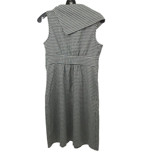 Maurices Black White Houndstooth Plaid Check Dress Size 3/4 Sleeveless NEW - Picture 2 of 12